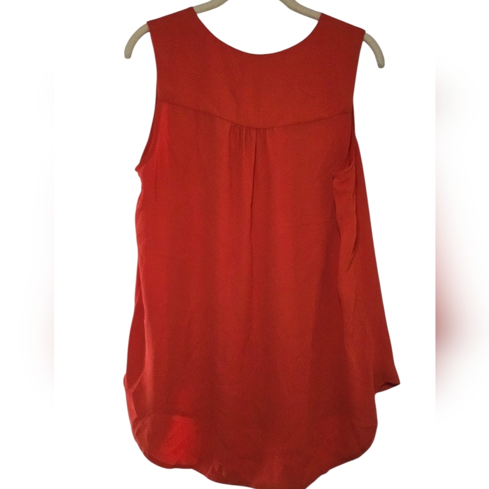 Pleione Vibrant Orange Sleeveless Blouse - Picture 2 of 4